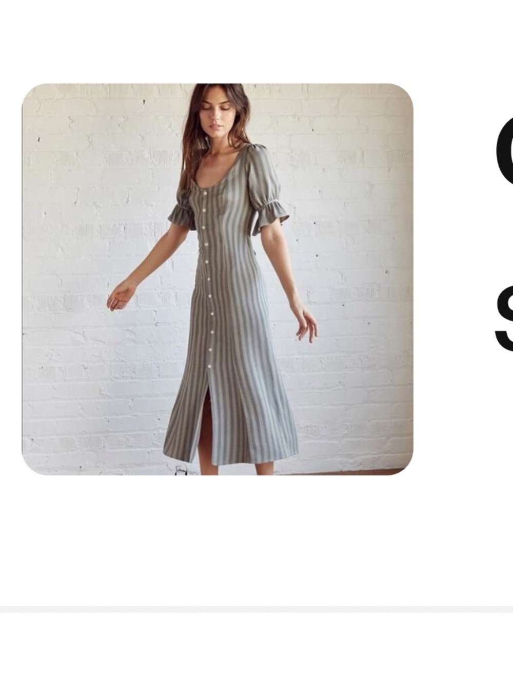 Christy Dawn S Lennon Dress in Gray Stripe NWT